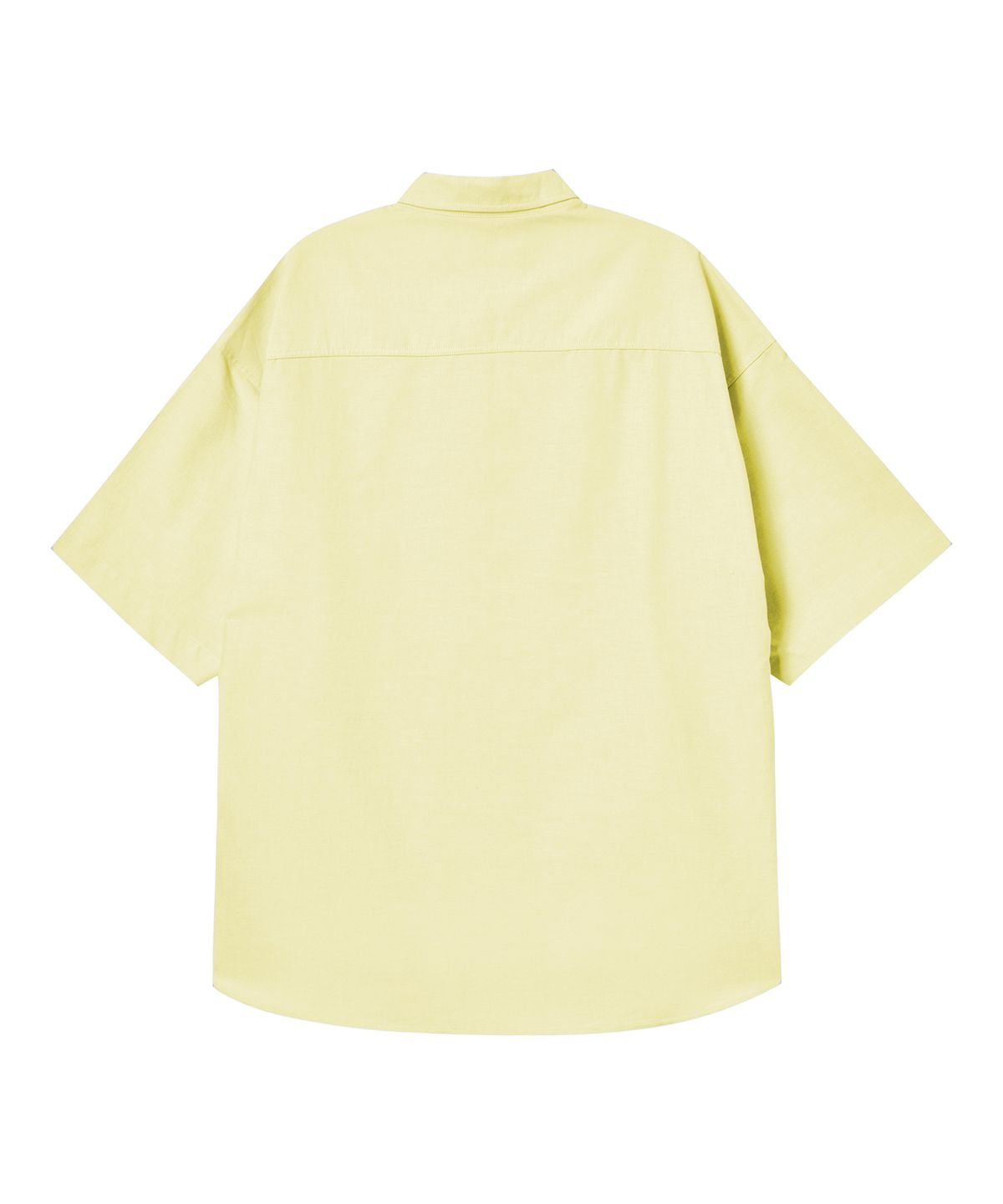 비욘드클로젯(BEYOND CLOSET) [COLLECTION LINE] NY 로고 디테일 옥스포드 반팔 셔츠 옐로우