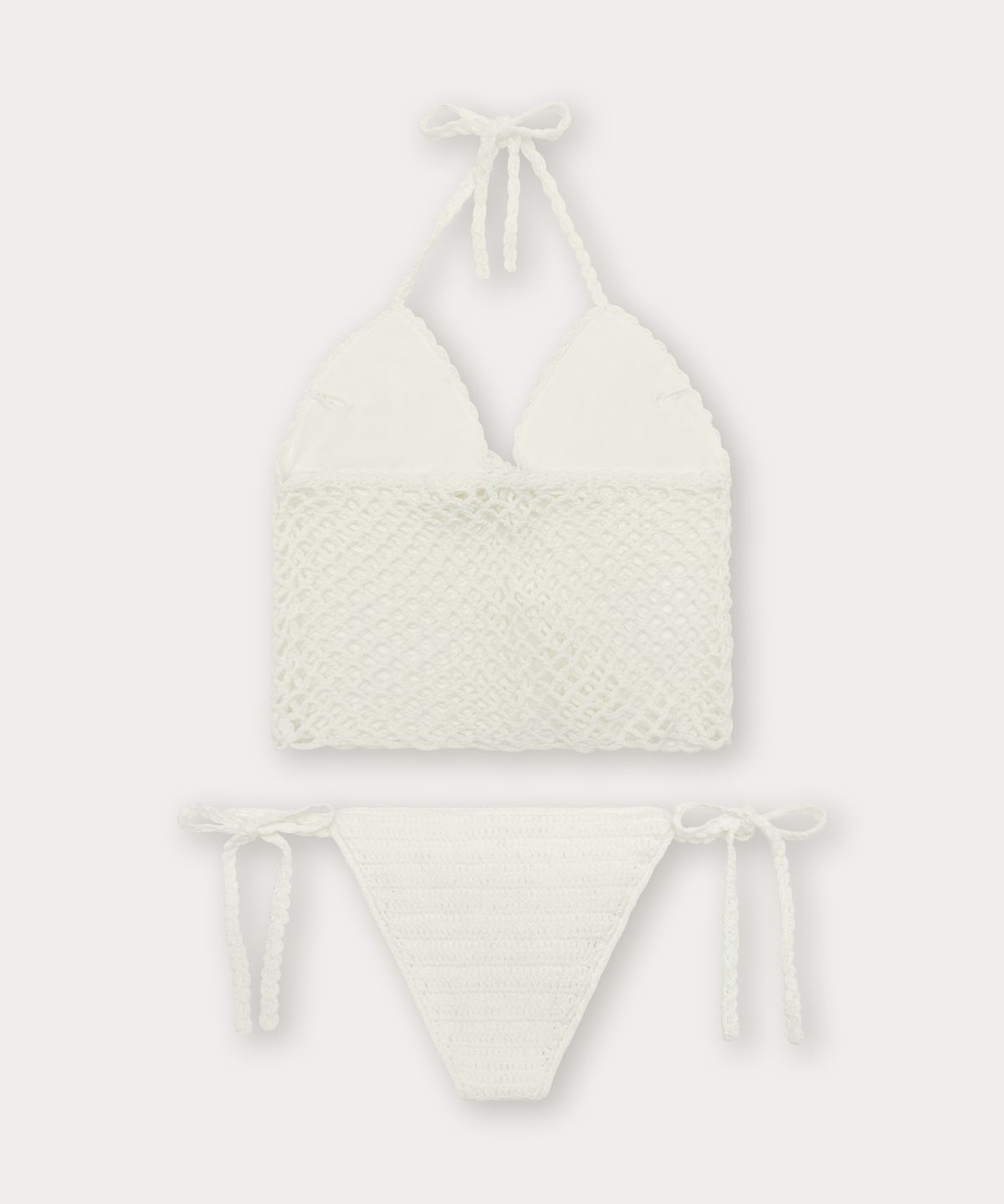 썸웨어버터(SOMEWHEREBUTTER) Handmade Mesh Knit Bikini - Ivory