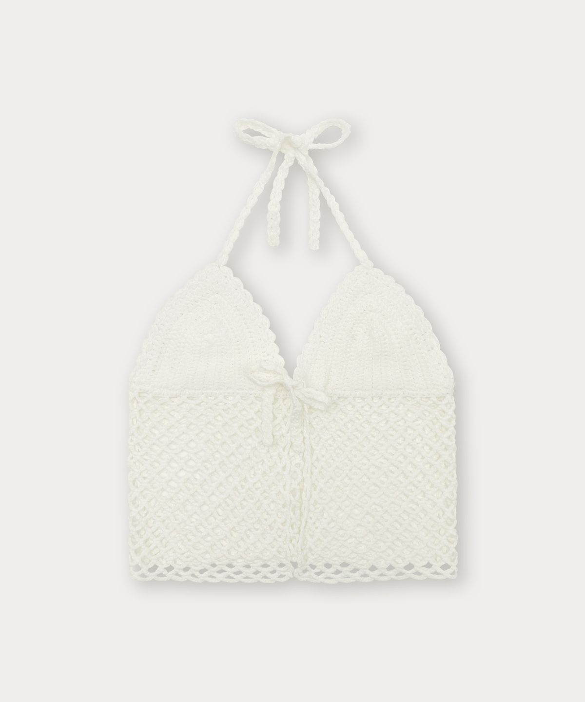 썸웨어버터(SOMEWHEREBUTTER) Handmade Mesh Knit Bikini - Ivory
