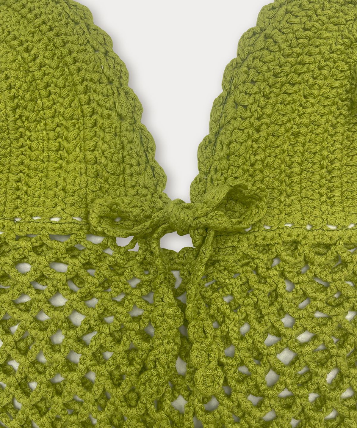 썸웨어버터(SOMEWHEREBUTTER) Handmade Mesh Knit Bikini - Olive