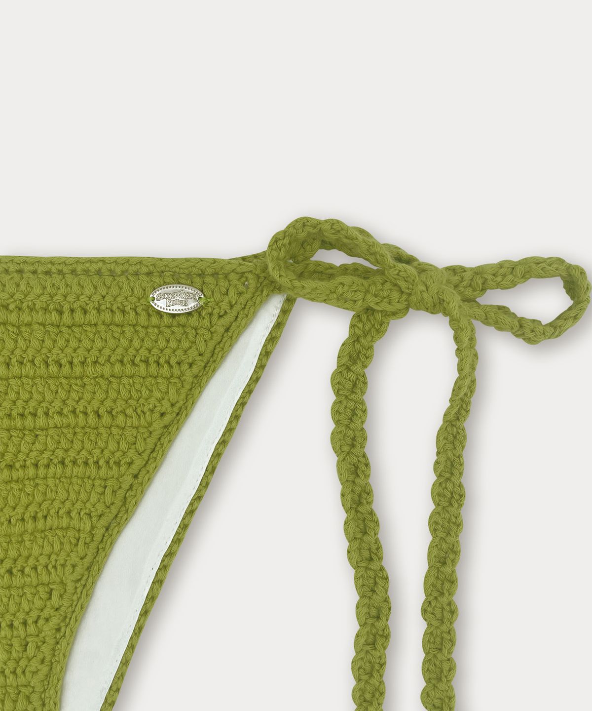 썸웨어버터(SOMEWHEREBUTTER) Handmade Mesh Knit Bikini - Olive