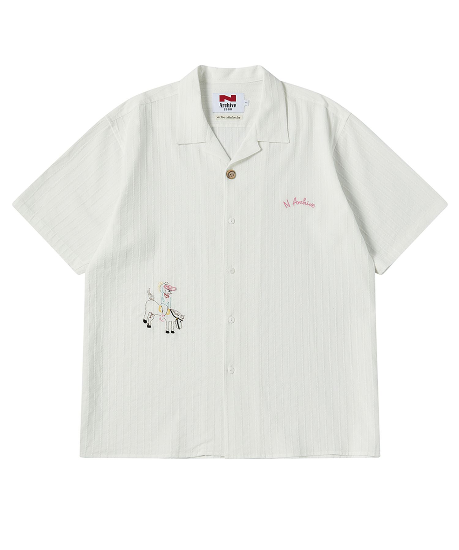 beyondclosetのHandmade Detail Open Collar Short Sleeve Shirt MUSINSA | BEYOND CLOSET [COLLECTION LINE] Handmade Detail