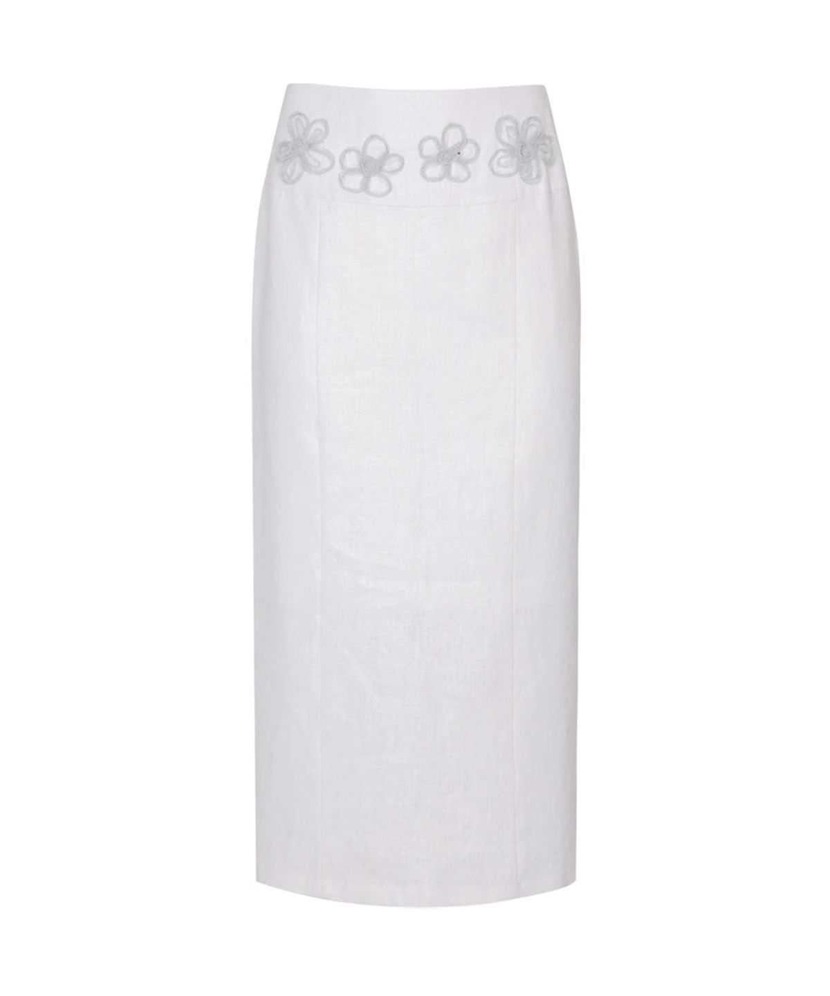 루루서울(LOULOUSEOUL) Shiny Flower Skirt (White)