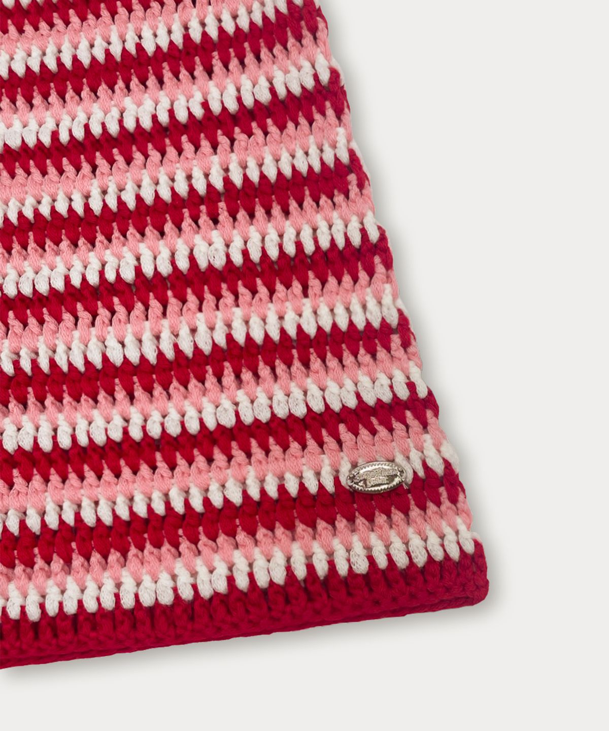 썸웨어버터(SOMEWHEREBUTTER) Handmade Stripe Knit Pants - Red