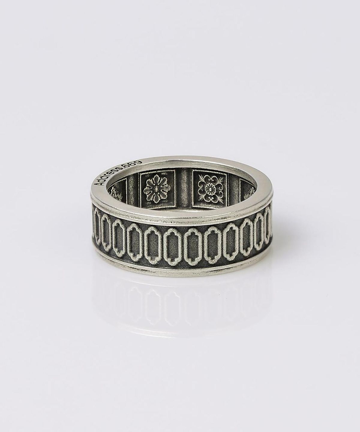 어드레스669(ADDRESS669) INTERIOR PATTERN SILVER RING #8