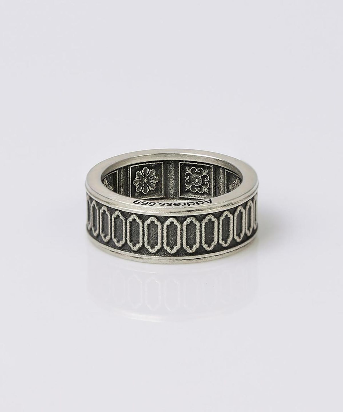 어드레스669(ADDRESS669) INTERIOR PATTERN SILVER RING #8