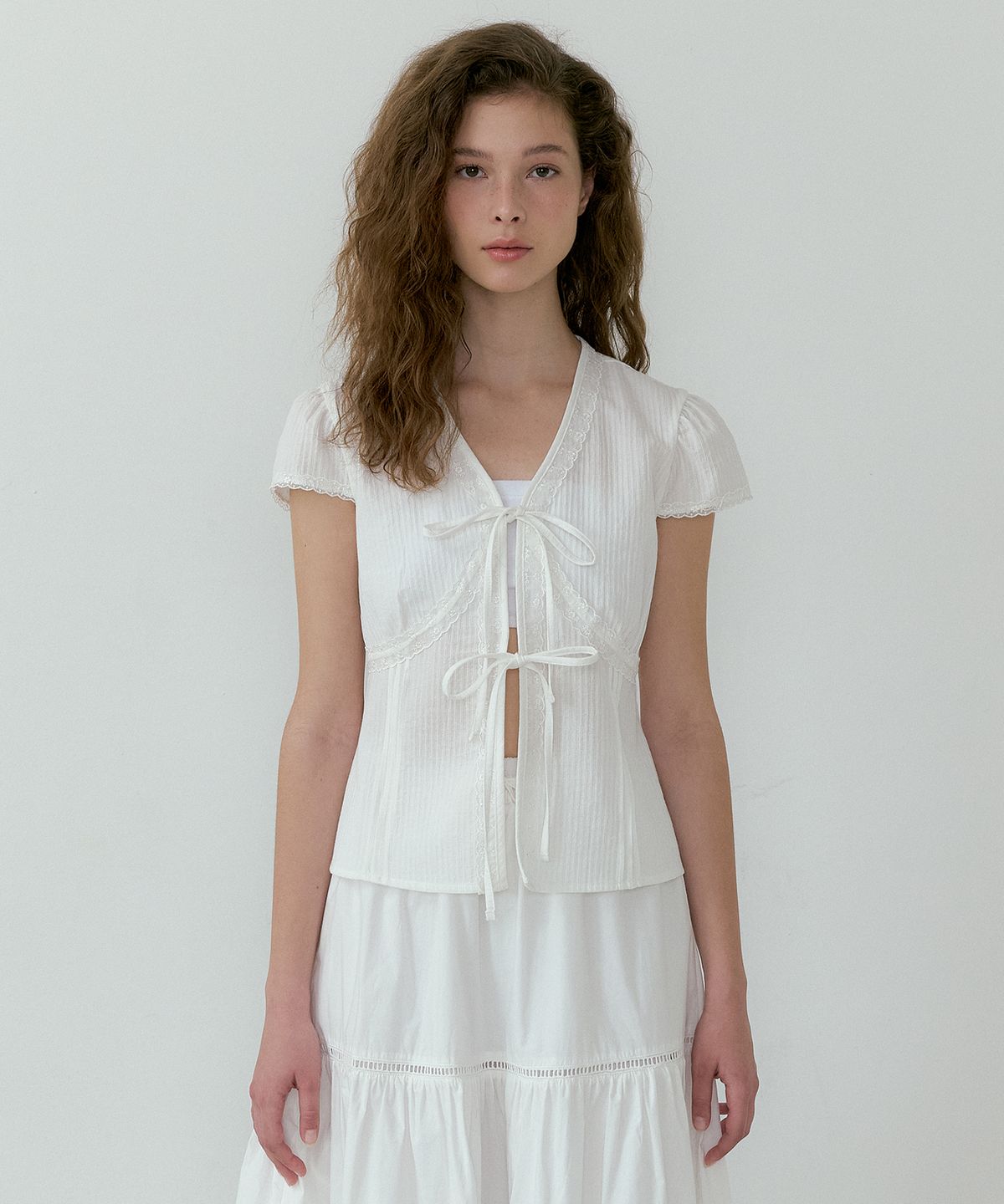 루시르주(LUCIR ZU) Havana Lace Blouse (ivory)
