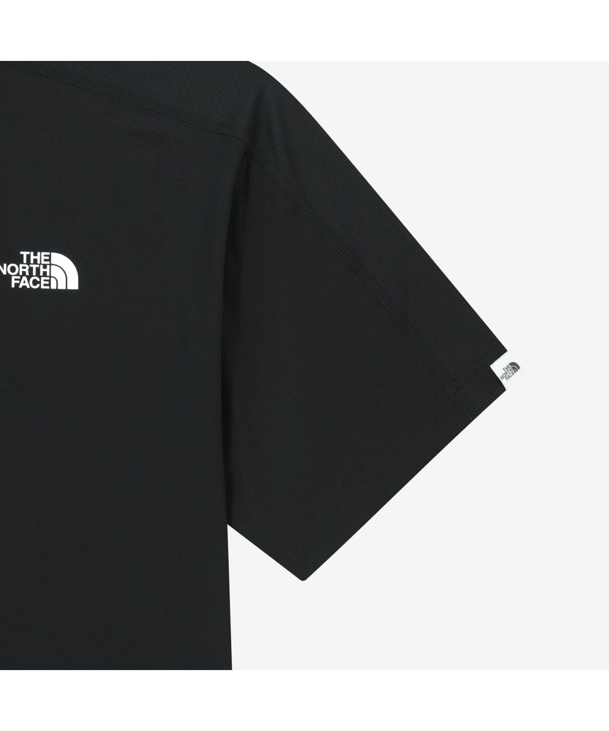 노스페이스(THE NORTH FACE) NT7UR15K 하이브리드 와플 반팔 라운드티 BLACK
