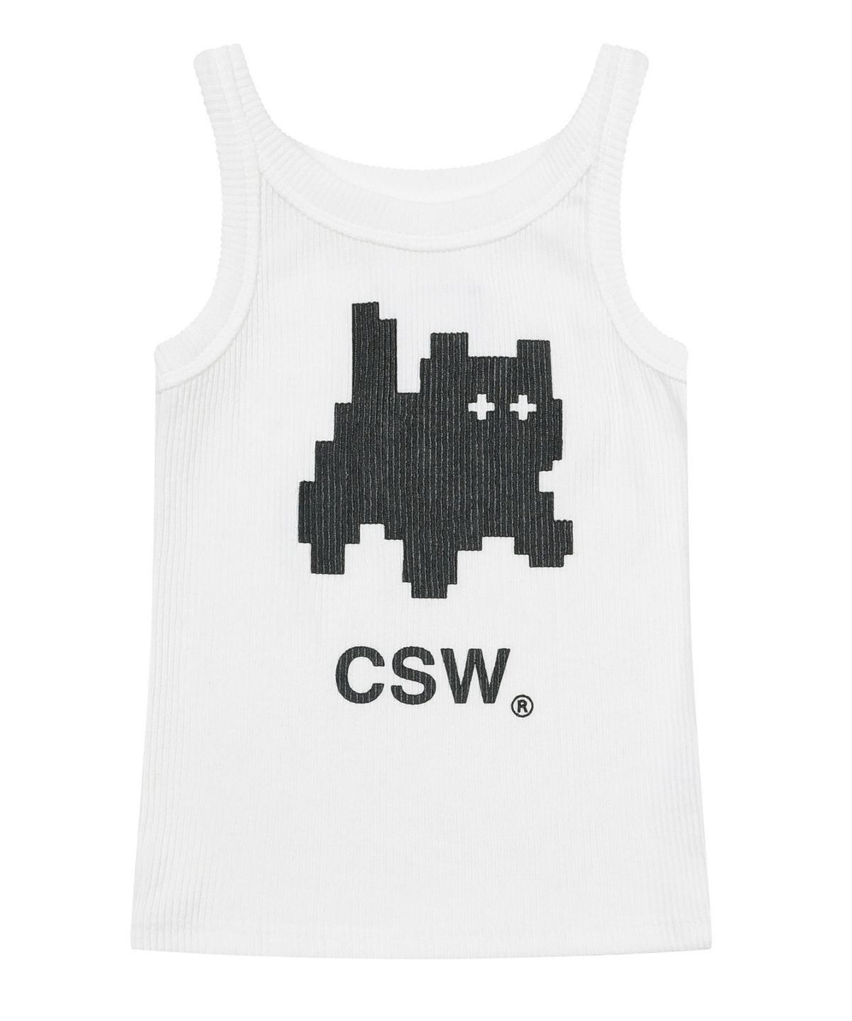 캣세이브더월드(CATSAVETHEWORLD) 리빙 시그니처 픽셀 아트 슬리브리스 나시 (2컬러)