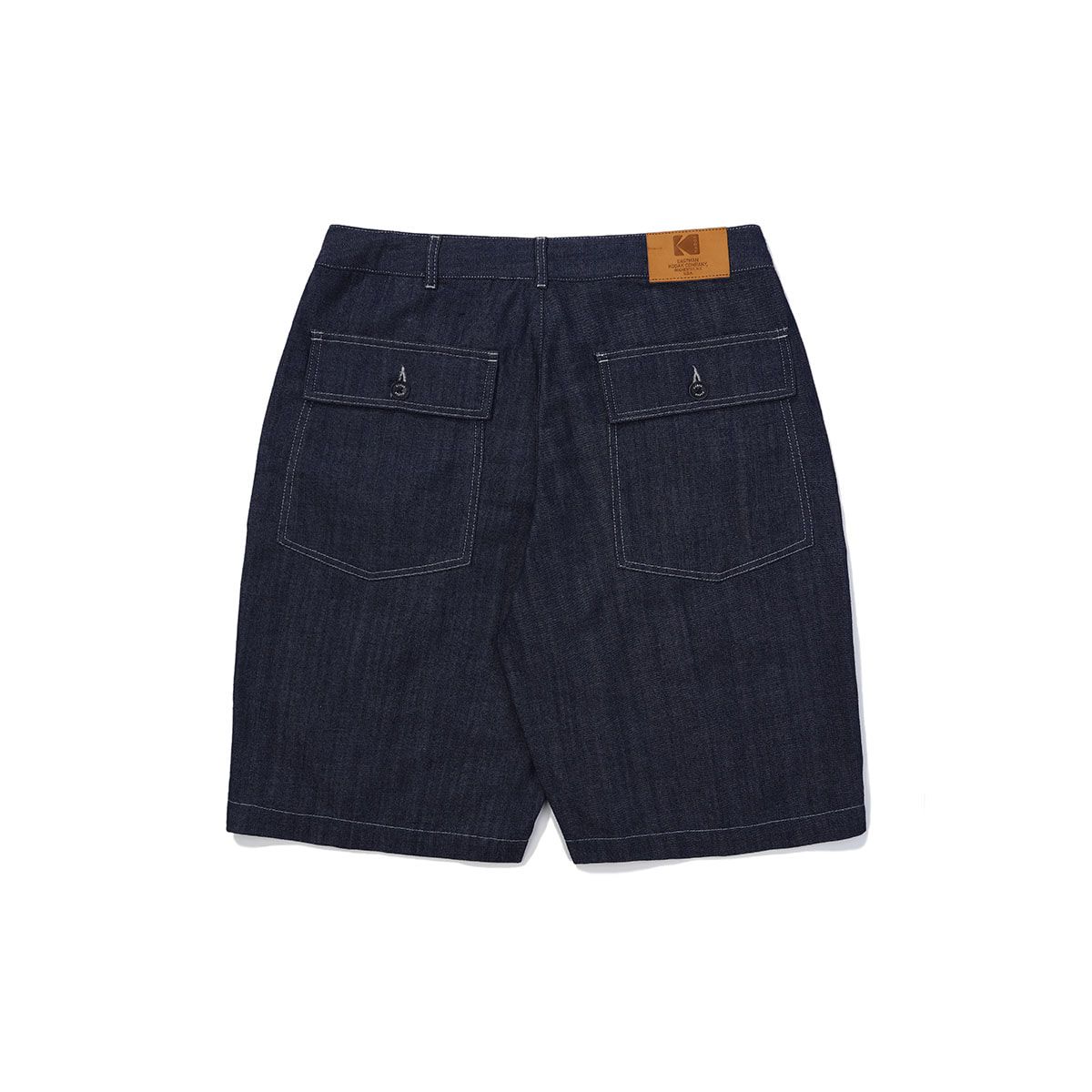 코닥(KODAK) 6부 스티치 워싱 데님 반바지 NAVY