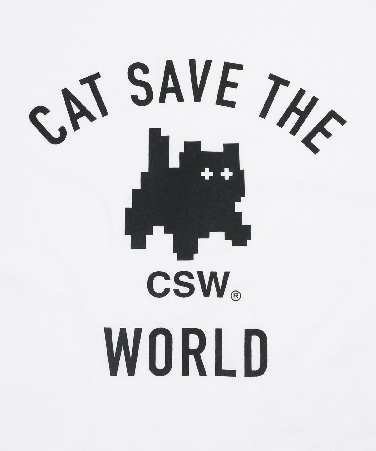 캣세이브더월드(CATSAVETHEWORLD) 묘우 시그니처 아트웍 반팔 티 남녀공용 (2컬러)