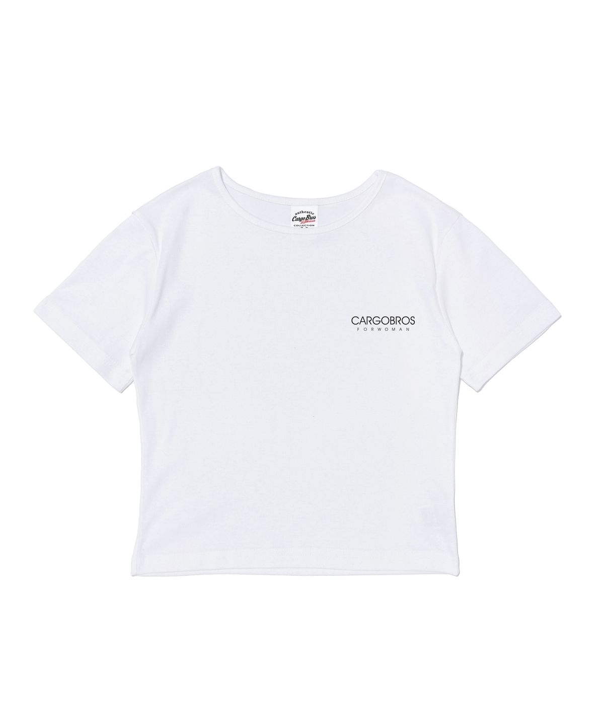 카고브로스 포 우먼(CARGOBROS FOR WOMAN) 에센셜 로고 숏 반팔 티셔츠 (화이트)