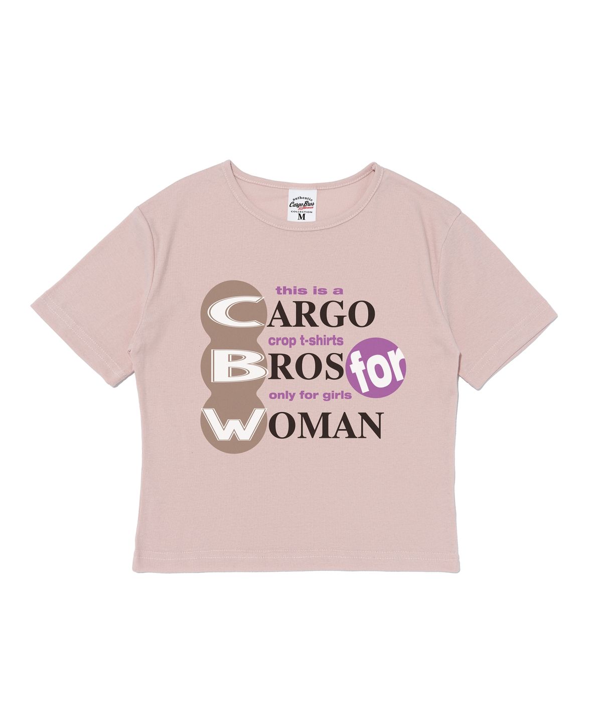 카고브로스 포 우먼(CARGOBROS FOR WOMAN) 카고 우먼즈 숏 반팔 티셔츠 (핑크)