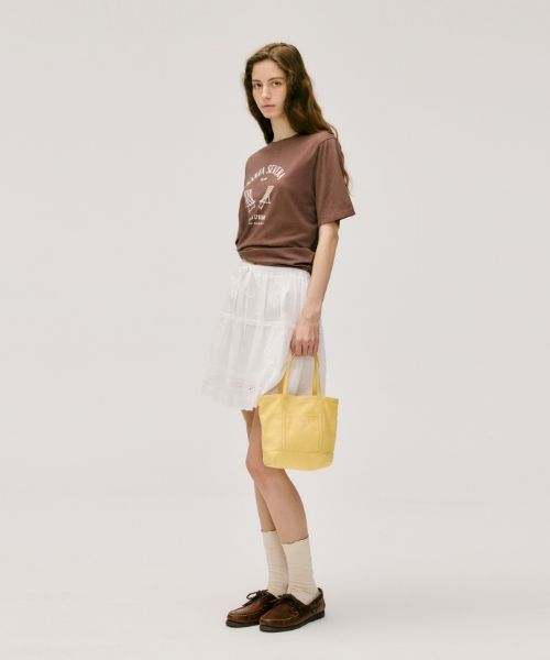 ●depound● Canvas Mini Tote Bag Yellow DP2535BG028MYEXX MUSINSA | DEPOUND Canvas Mini Tote Bag [Yellow]