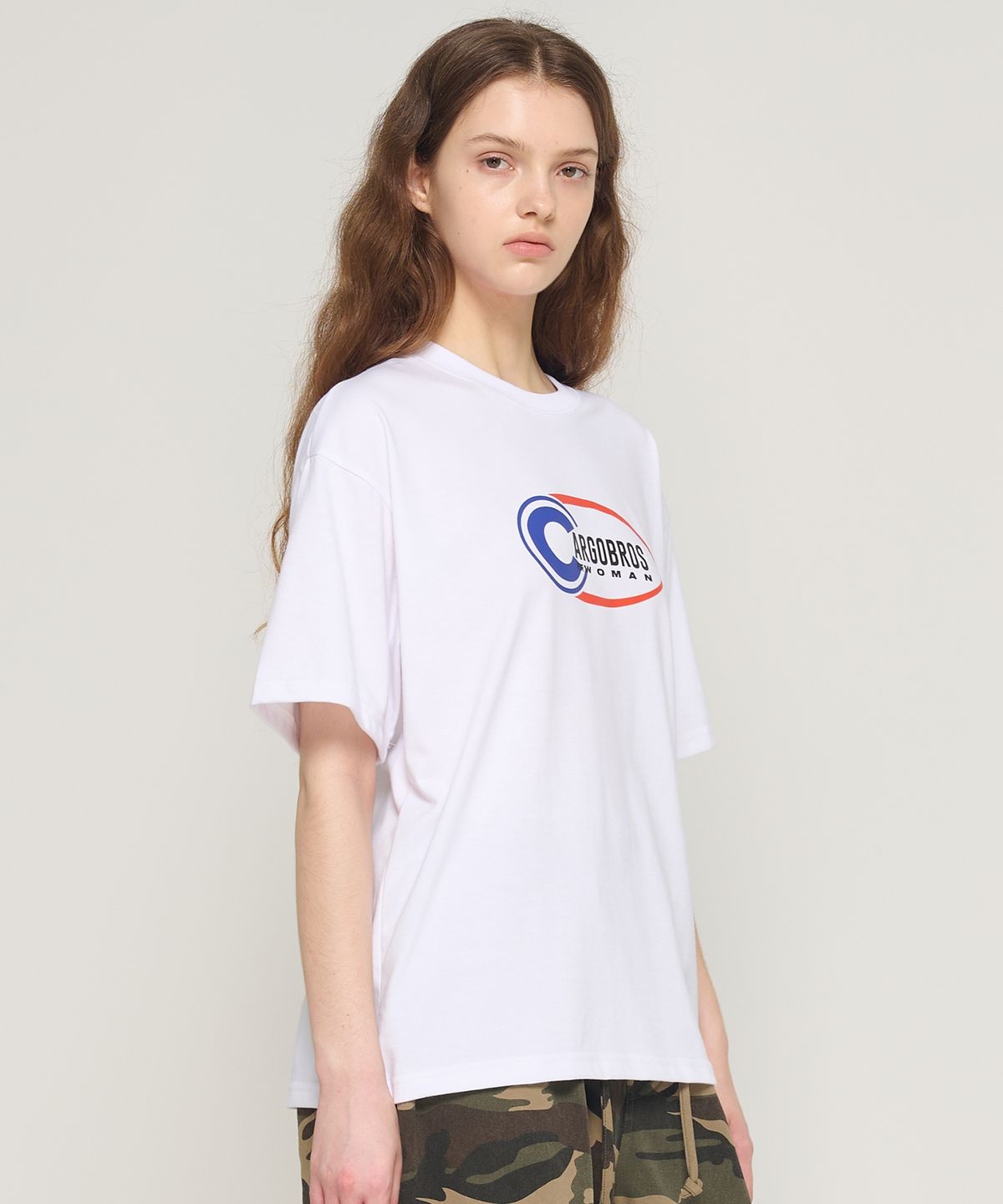 카고브로스 포 우먼(CARGOBROS FOR WOMAN) C 서클 반팔 티셔츠 (화이트)