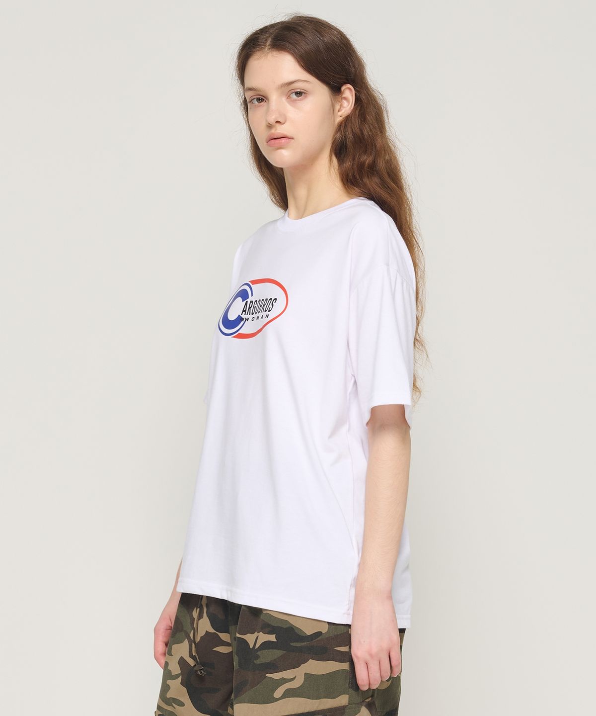 카고브로스 포 우먼(CARGOBROS FOR WOMAN) C 서클 반팔 티셔츠 (화이트)