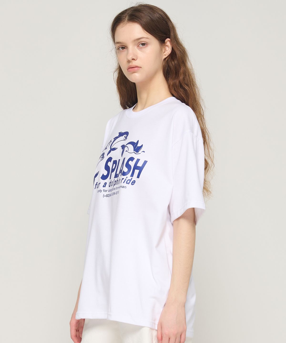 카고브로스 포 우먼(CARGOBROS FOR WOMAN) SPLASH 돌핀 반팔 티셔츠 (화이트)