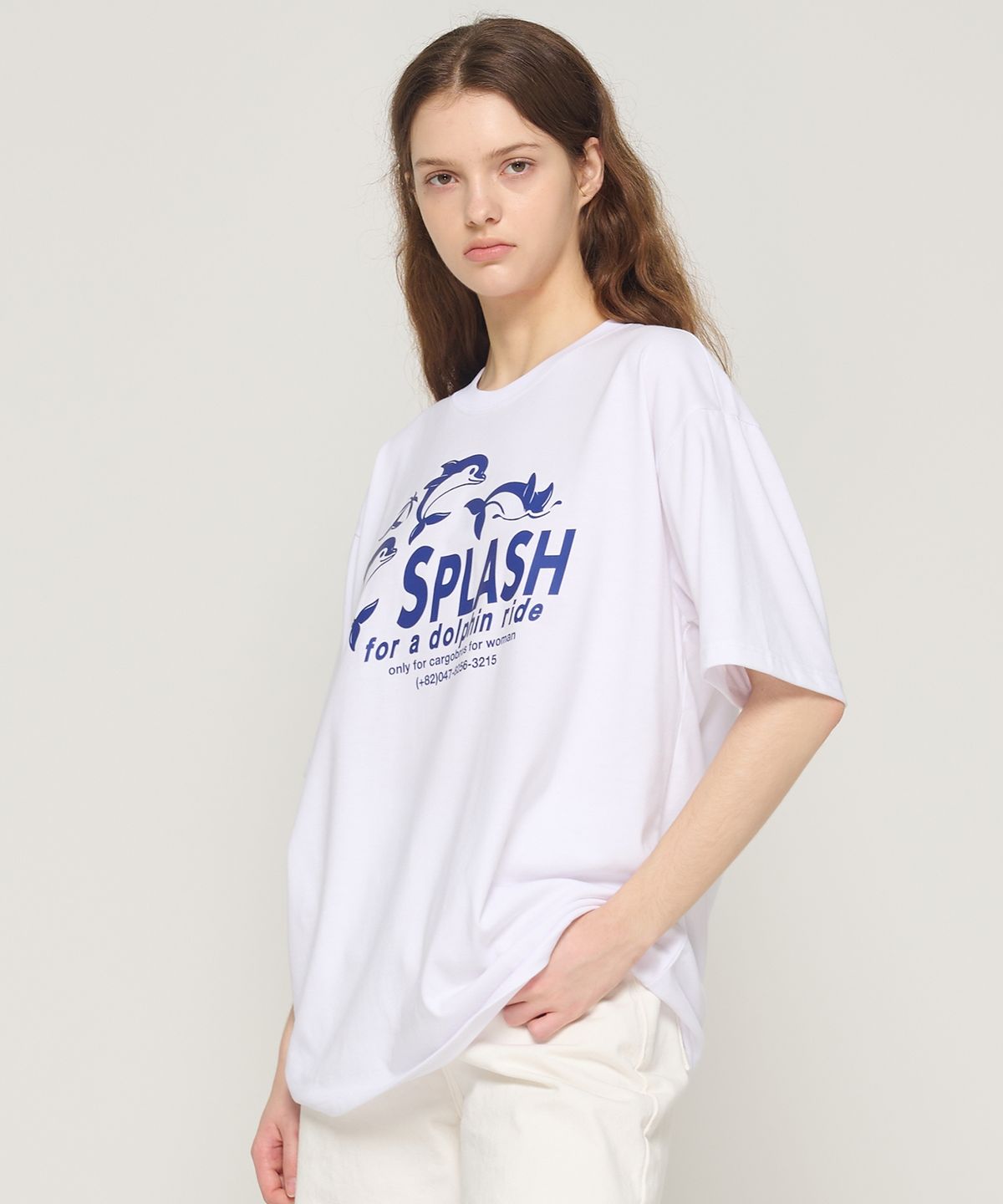 카고브로스 포 우먼(CARGOBROS FOR WOMAN) SPLASH 돌핀 반팔 티셔츠 (화이트)