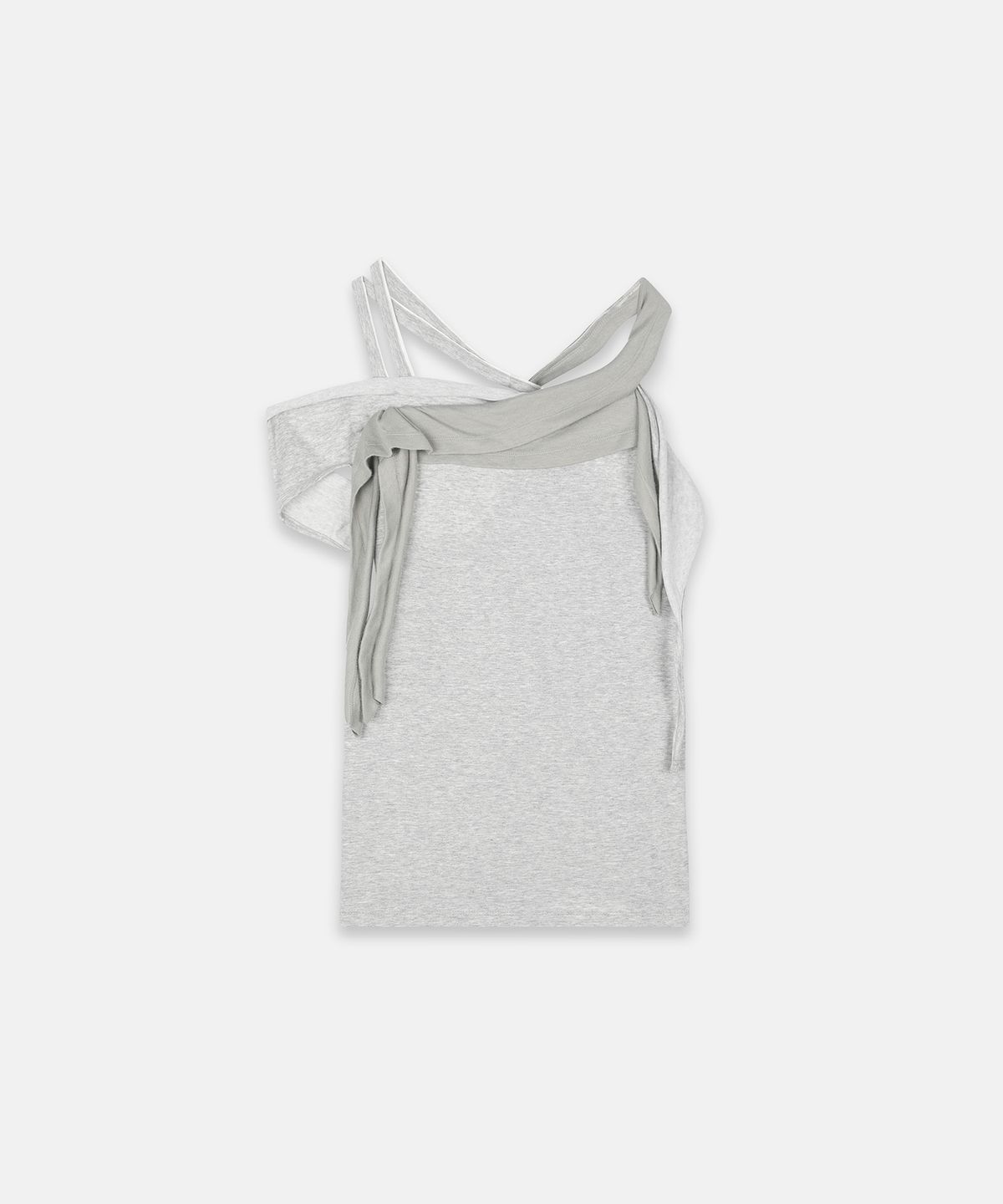 나체(NACHE) RAWCUT HALTER SLEEVELESS MELANGE GRAY