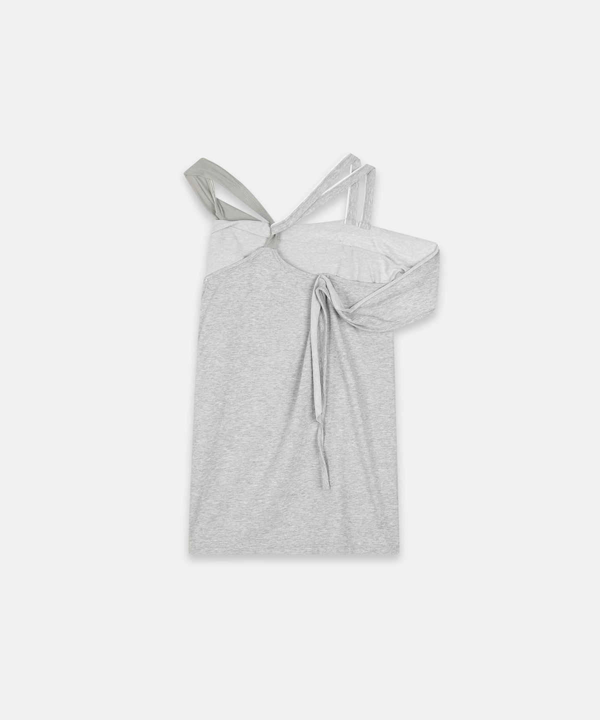 나체(NACHE) RAWCUT HALTER SLEEVELESS MELANGE GRAY