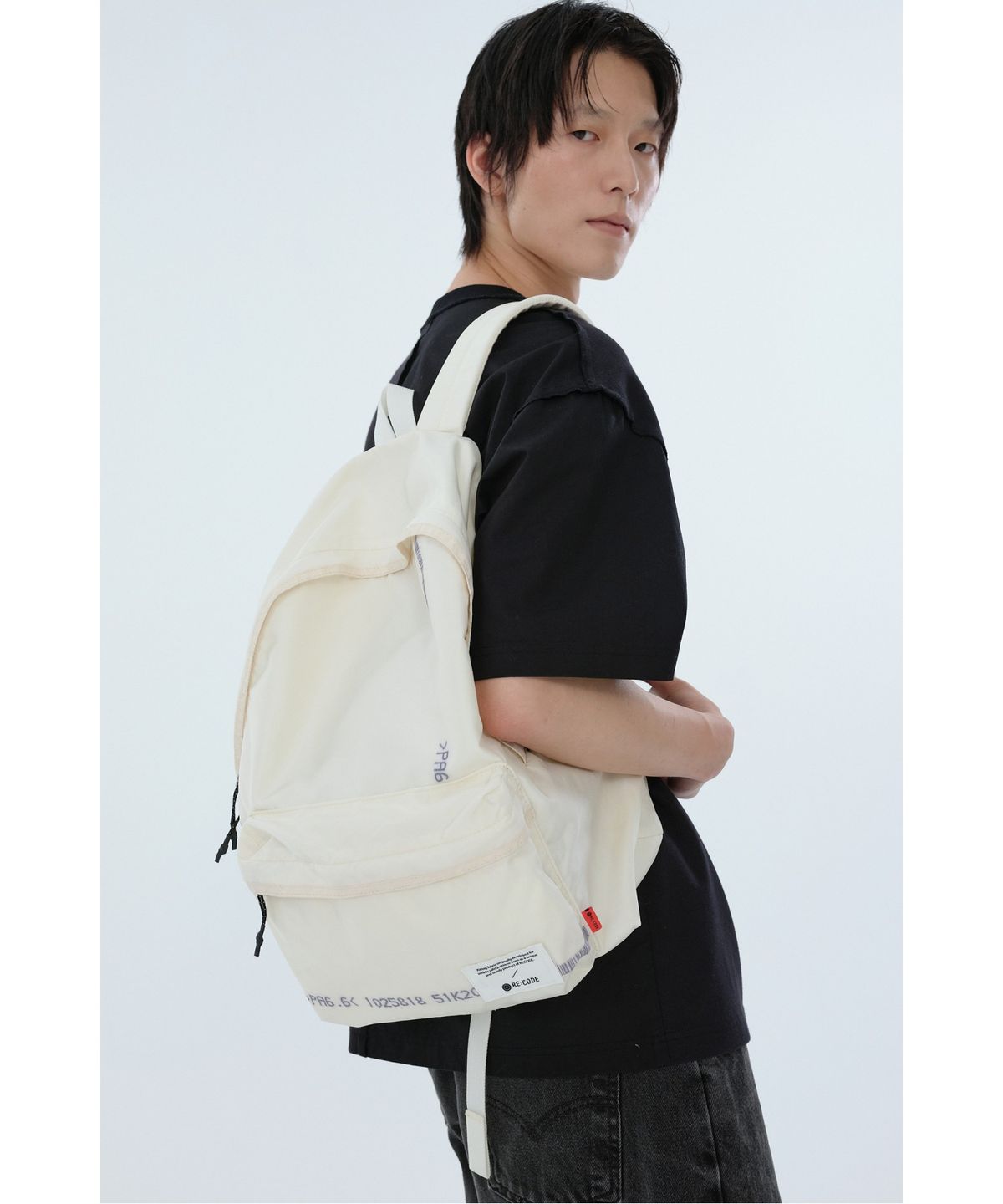 래코드(RECODE) Color Point Airbag One Pocket Backpack(XL)_RYBAA24822IVX