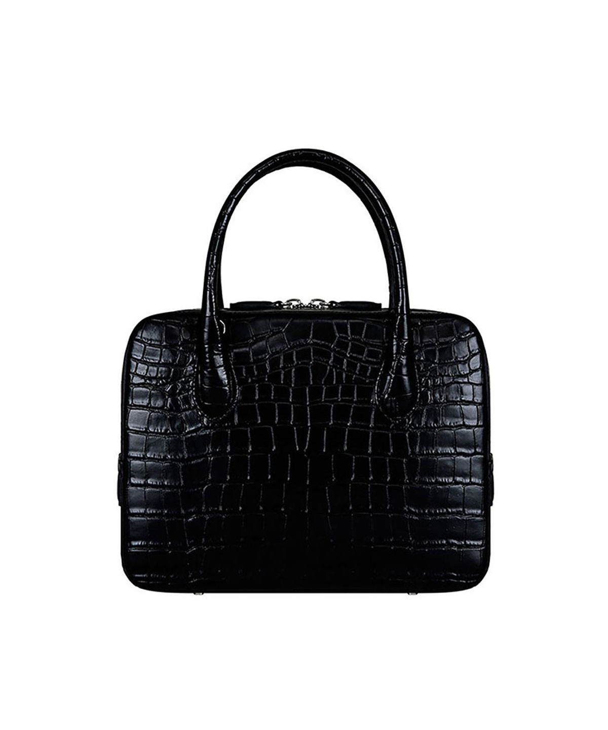 비자비(VIS A VIS) CROC-EFFECT CROSS BODY BAG (BLACK)