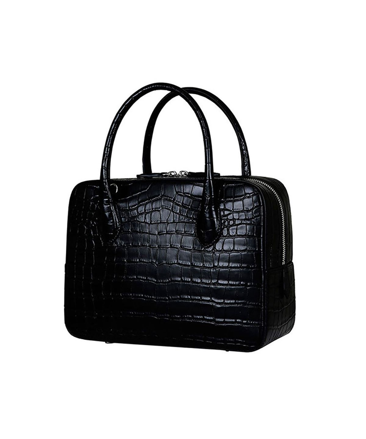 비자비(VIS A VIS) CROC-EFFECT CROSS BODY BAG (BLACK)