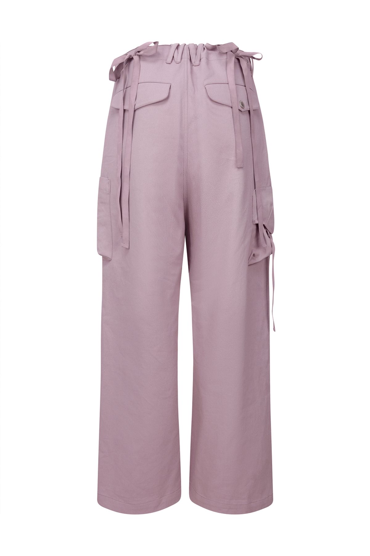 나체(NACHE) STRAP WIDE CARGO PANTS (UNISEX) DUSTY PINK