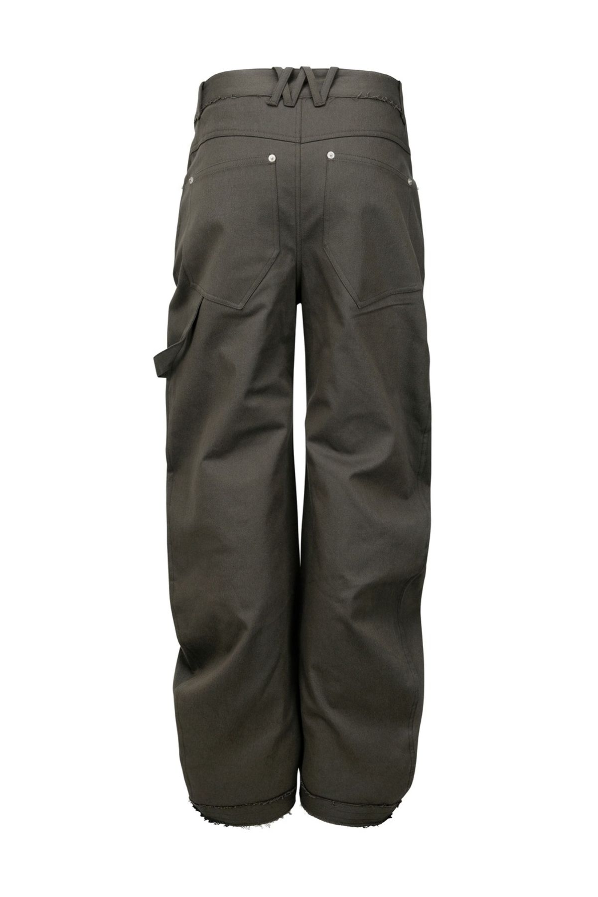 나체(NACHE) RAWCUT CURVED PANTS (UNISEX) KHAKI