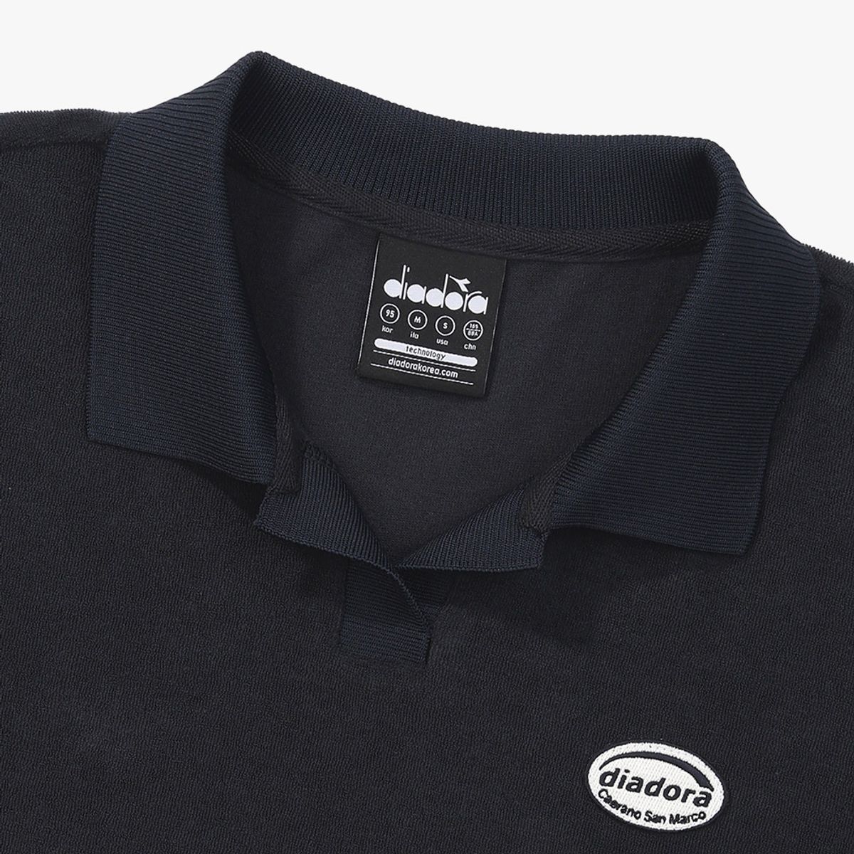 디아도라(diadora) 테리 카라 반팔 티셔츠 NAVY