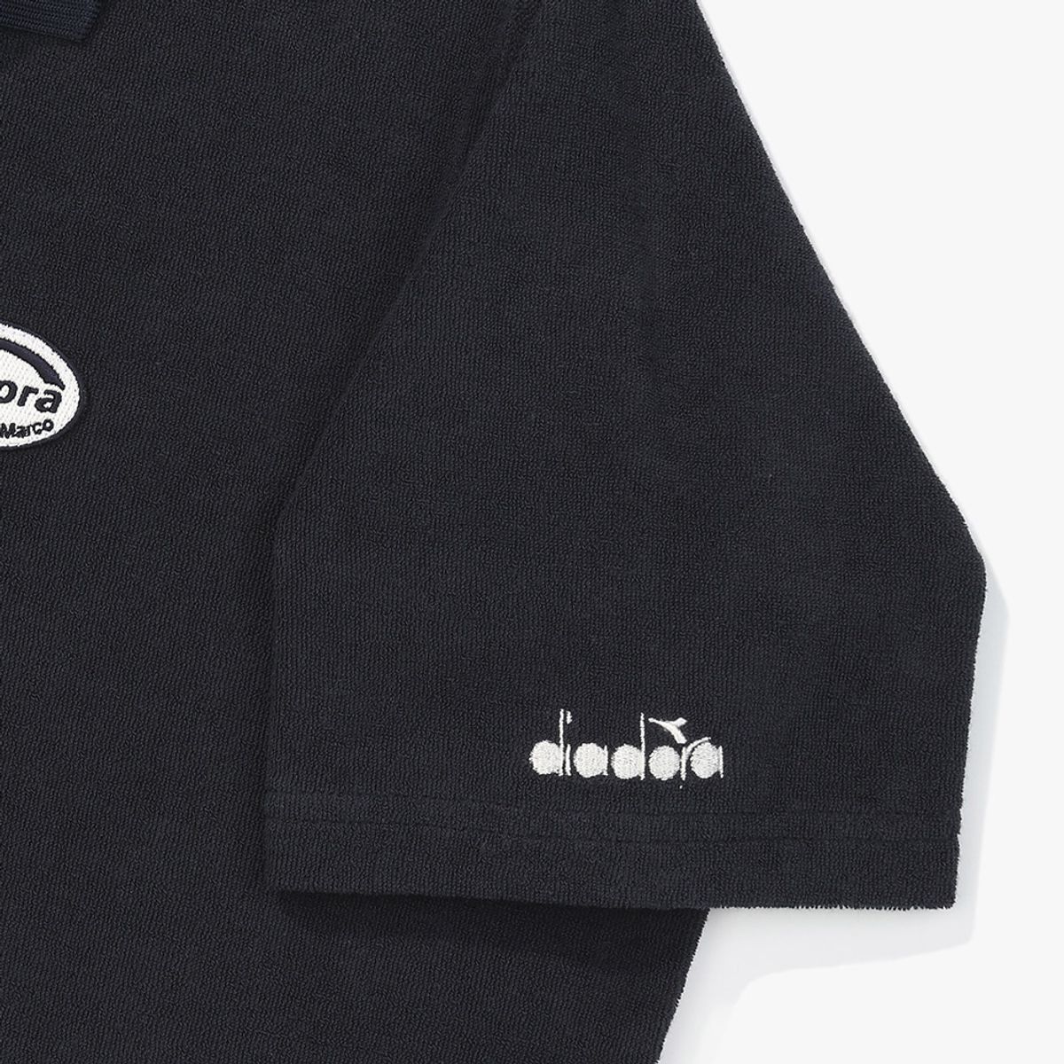 디아도라(diadora) 테리 카라 반팔 티셔츠 NAVY