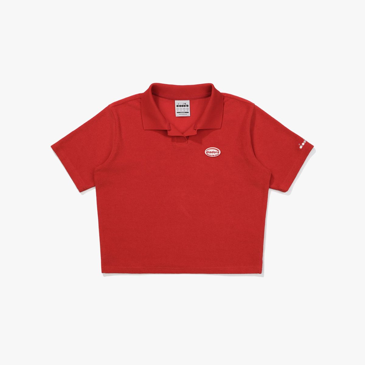 디아도라(diadora) 테리 카라 반팔 티셔츠 RED