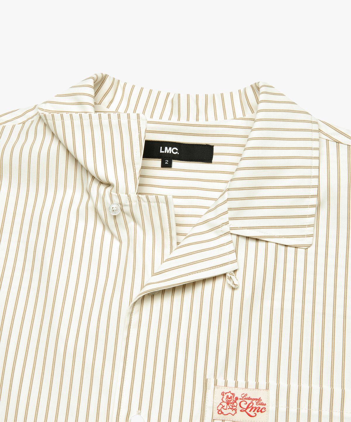 엘엠씨(LMC) STRIPE RESORT SHORT SLV SHIRT ivory