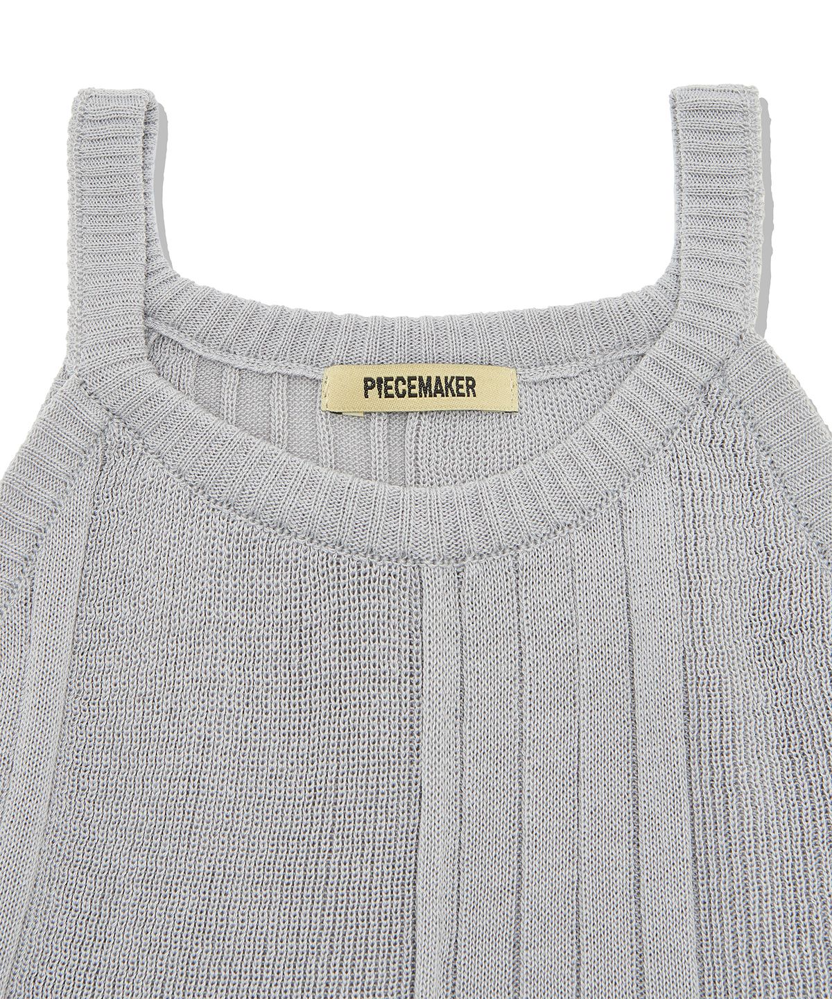 피스메이커(PIECE MAKER) RIBBED HALTER NECK KNIT (GREY)