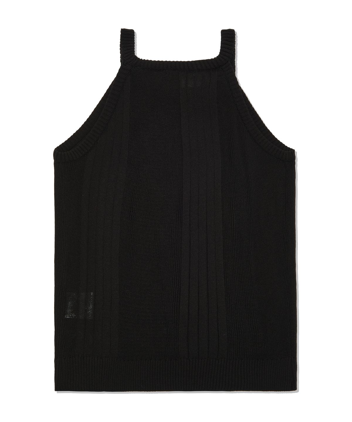 피스메이커(PIECE MAKER) RIBBED HALTER NECK KNIT (BLACK)