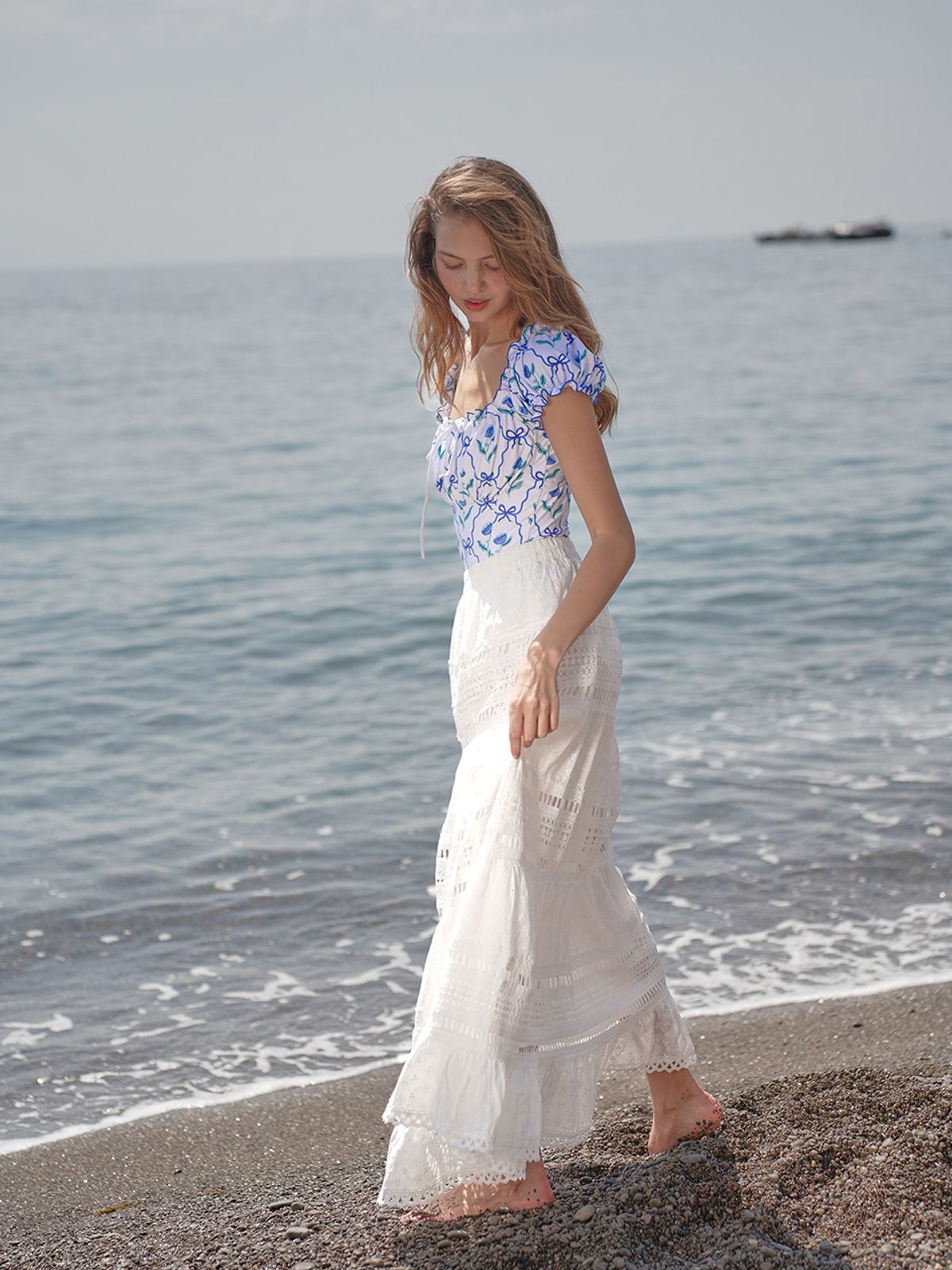랭앤루(LANGNLU) FORNILLO Swim Wear(포닐로)_Blue Flower