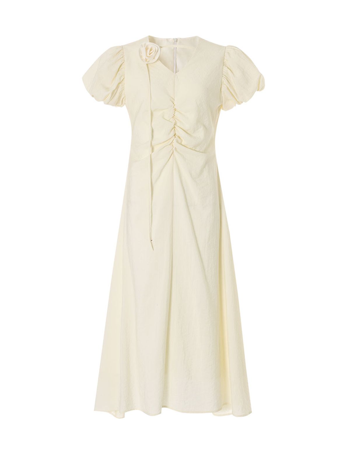 랭앤루(LANGNLU) SORA Shirring Dress(소라)_CREAM