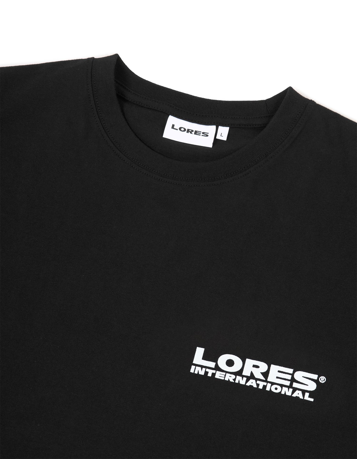 MUSINSA | LORES Type Logo Tee - Black