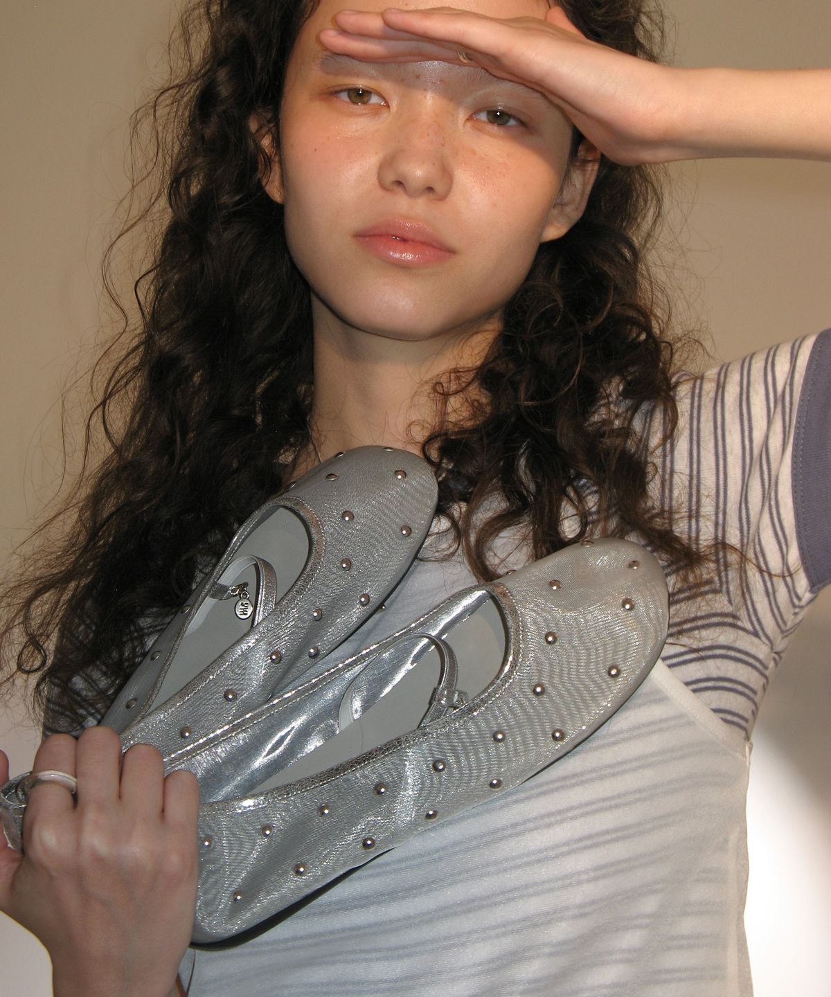 포기무디(FOGGY MOODY) Bliss 0025. Studded Mesh Flat - 5colors