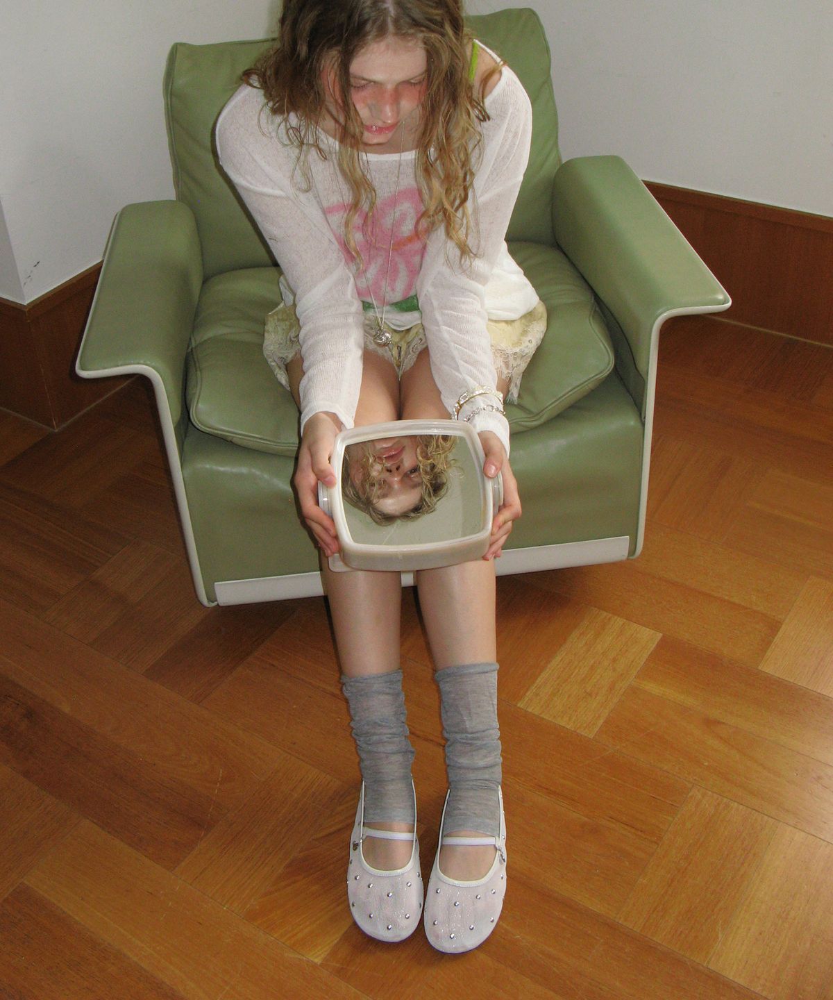 포기무디(FOGGY MOODY) Bliss 0025. Studded Mesh Flat - 5colors