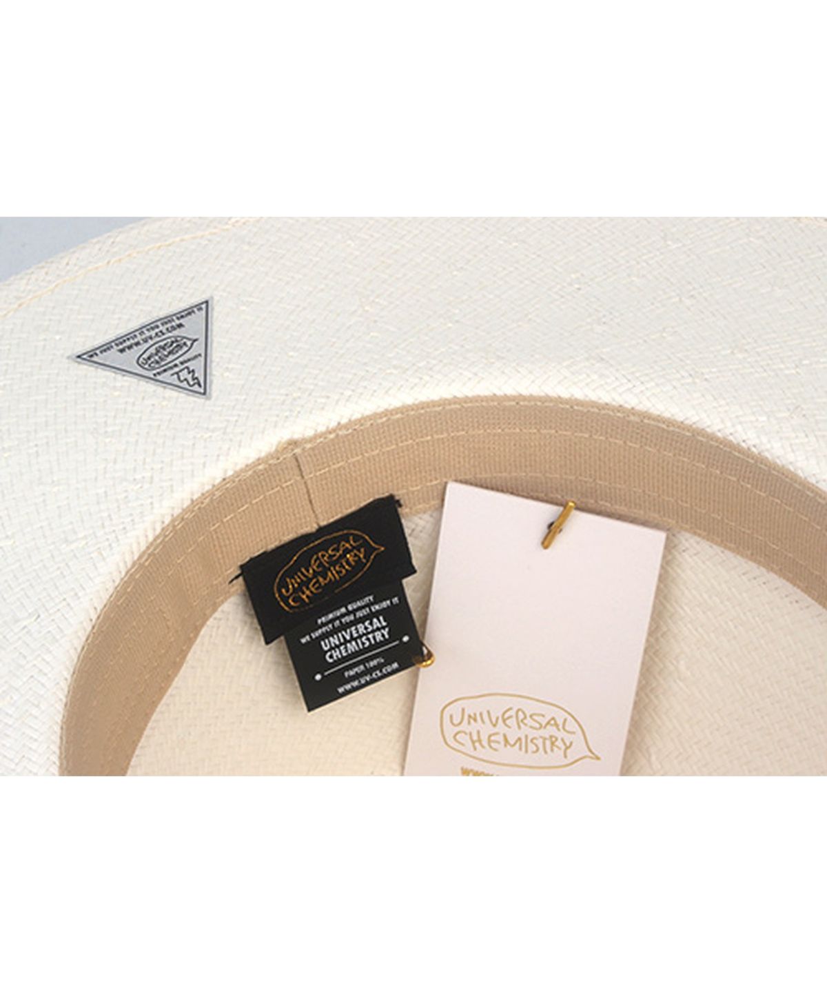 유니버셜 케미스트리(UNIVERSAL CHEMISTRY) Summer Ivory Line White Long Fedora 여름페도라