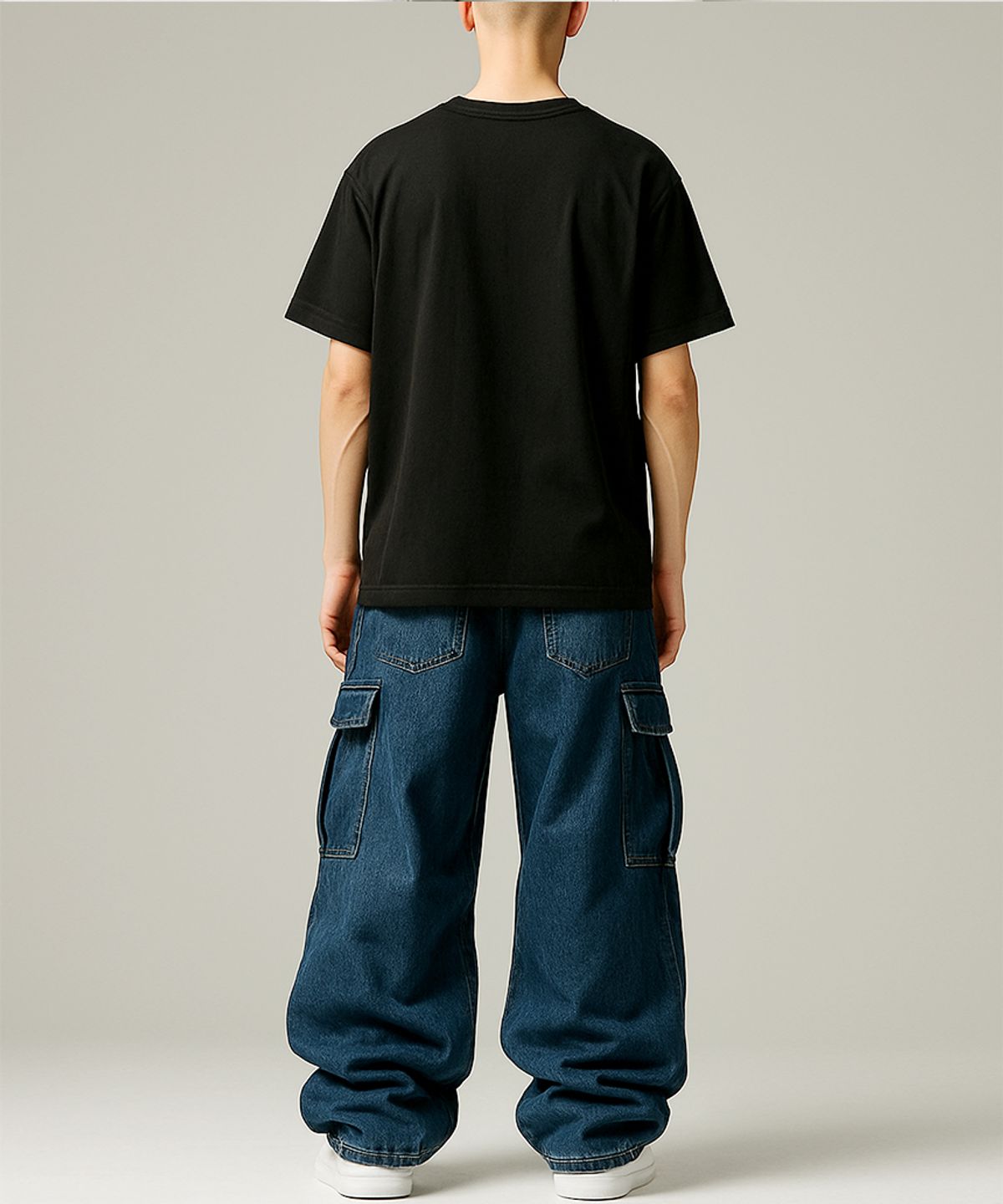 몬스터리퍼블릭(MONSTER REPUBLIC) 프로즌 로즈 블루 티셔츠 블랙_B8154