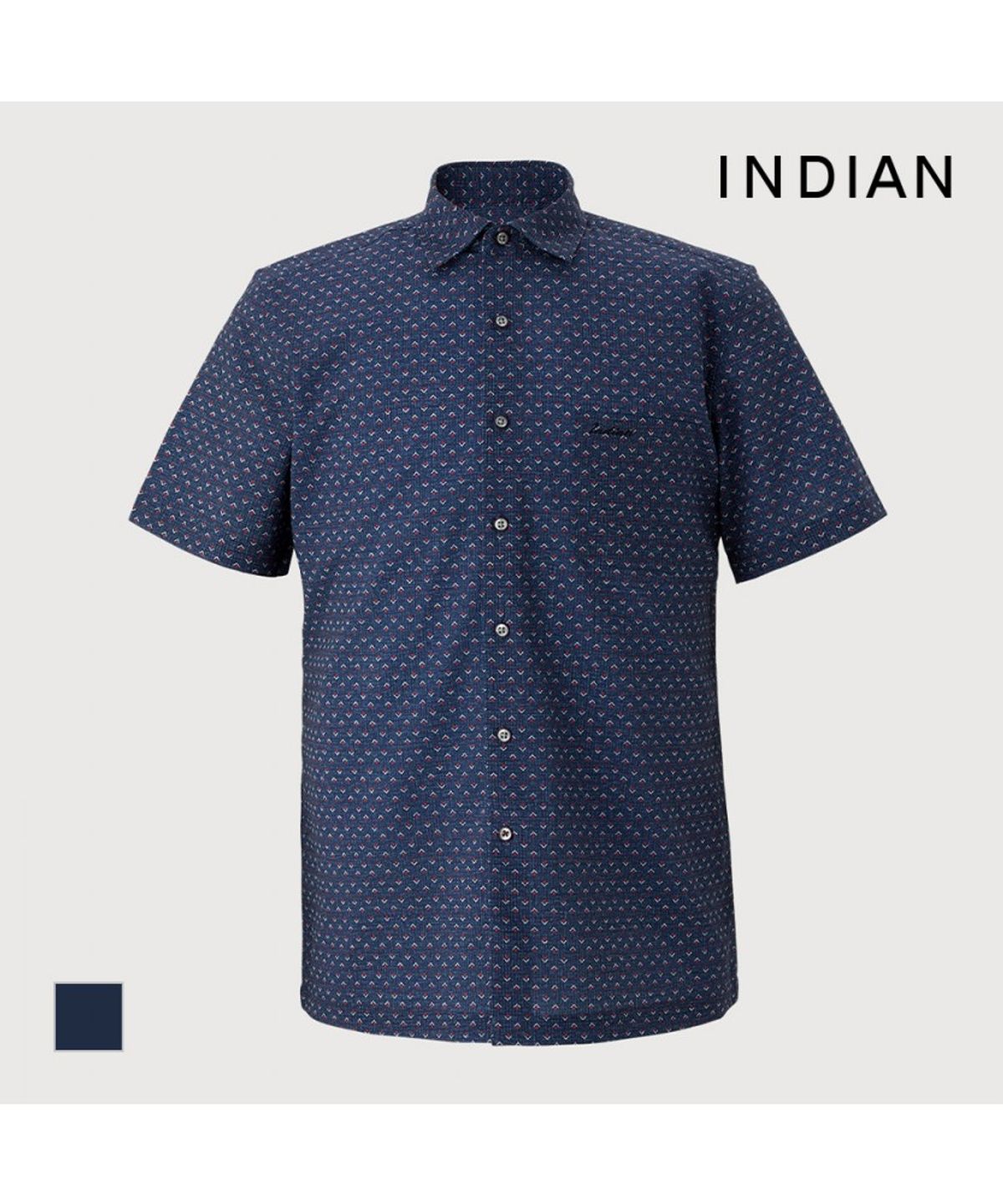 인디안(INDIAN) 프린트 하프셔츠_MITNS3M4151