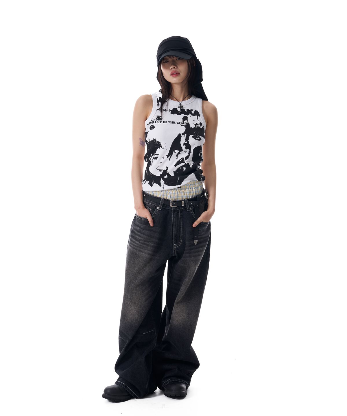 아캄(AAKAM) Scarf Cap (Black)