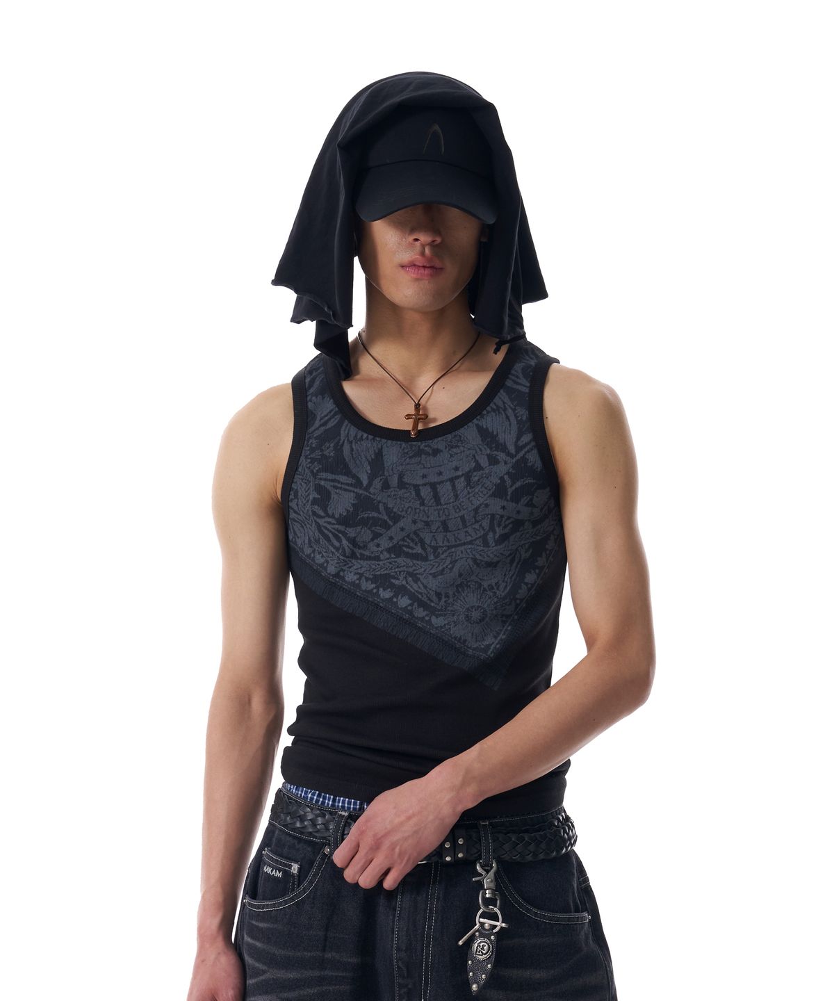 아캄(AAKAM) Scarf Cap (Black)