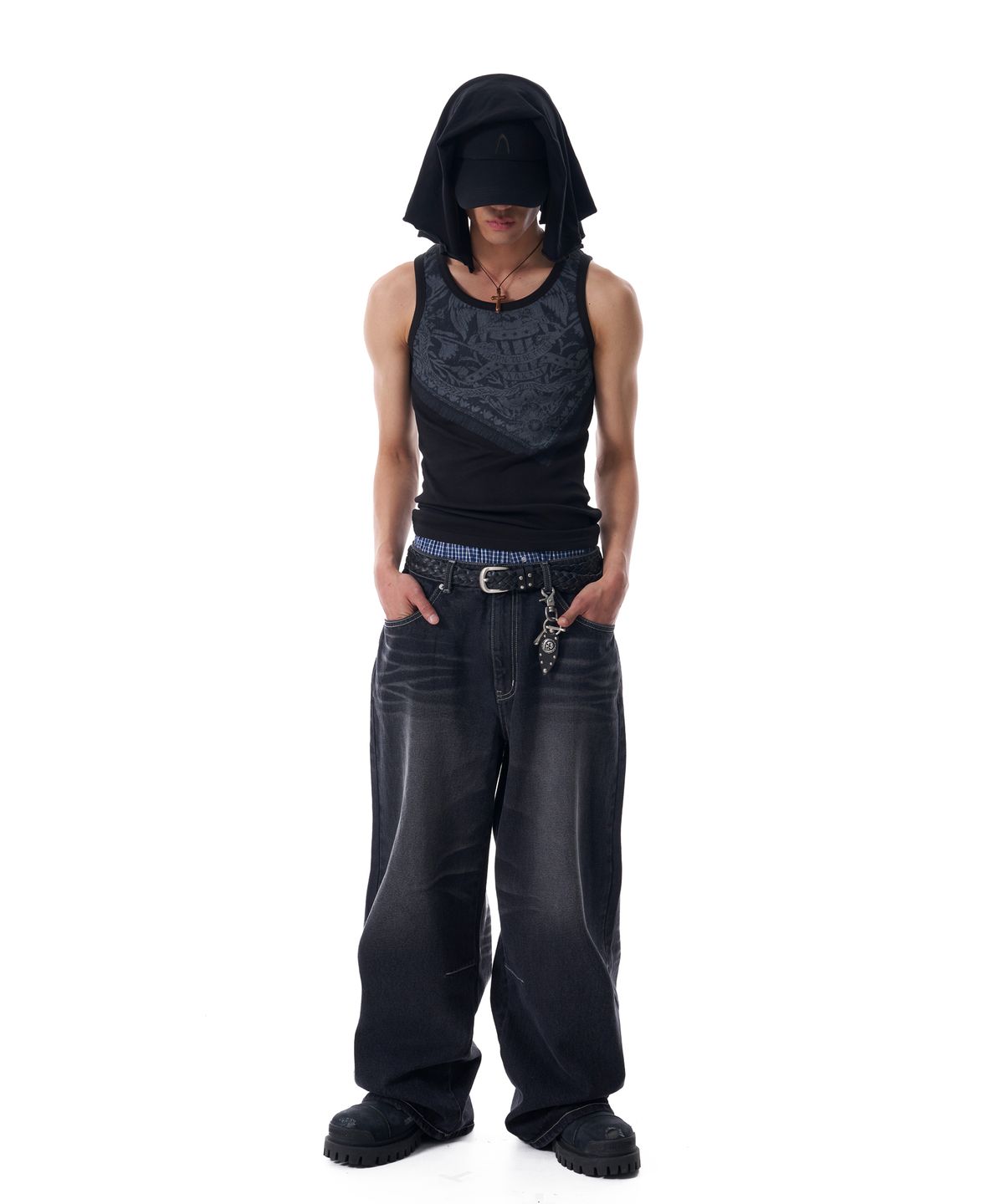 아캄(AAKAM) Scarf Cap (Black)