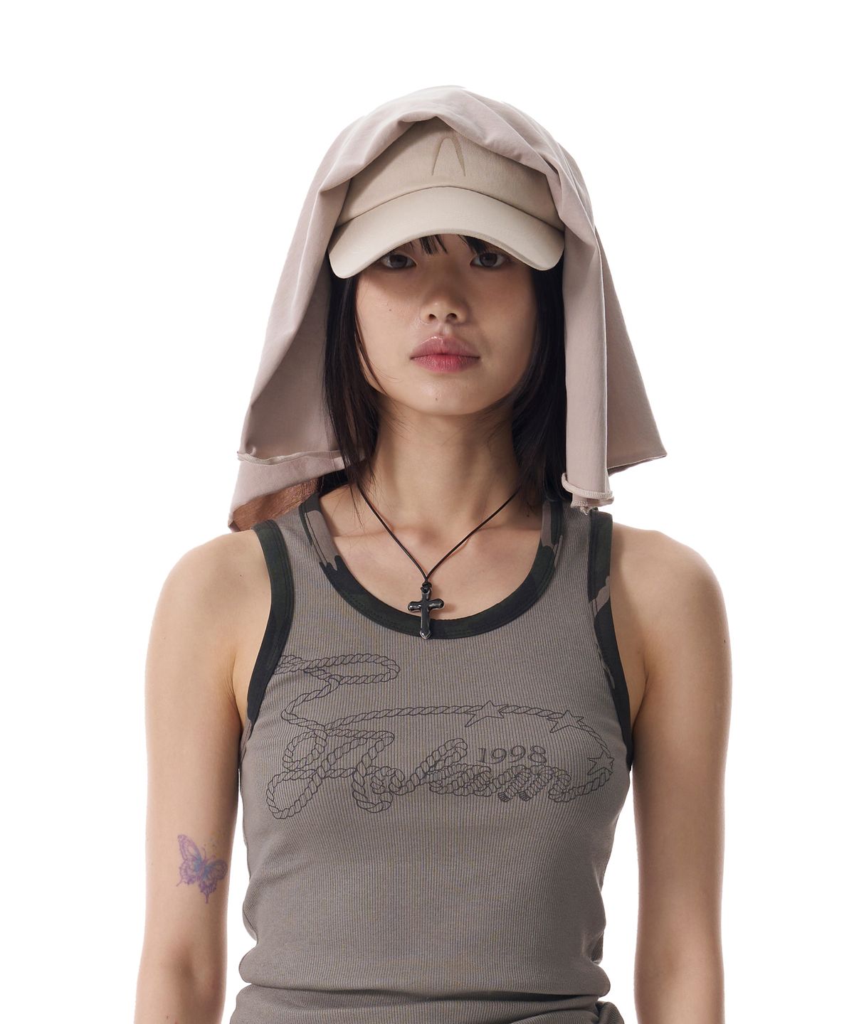 아캄(AAKAM) Scarf Cap (Beige)