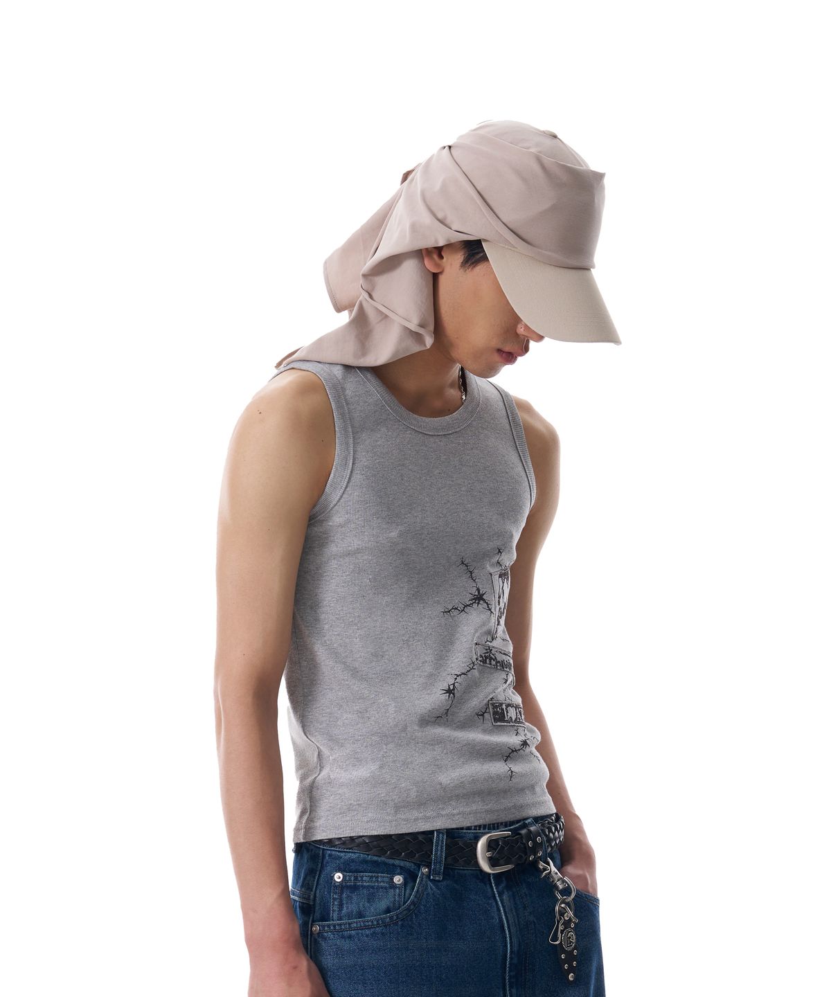 아캄(AAKAM) Scarf Cap (Beige)