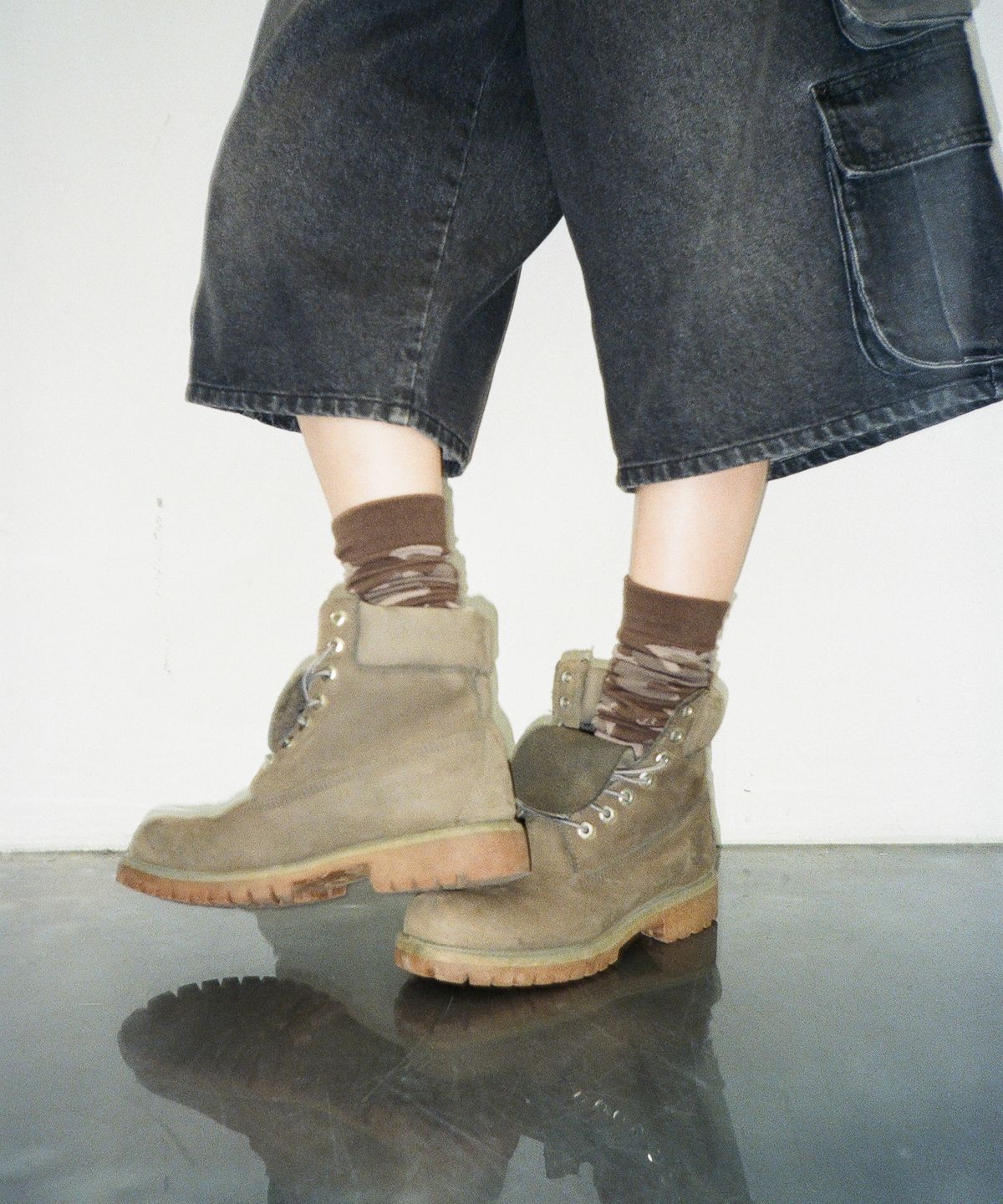 아캄(AAKAM) [2PACK] Camouflage Pattern Socks (Khaki)