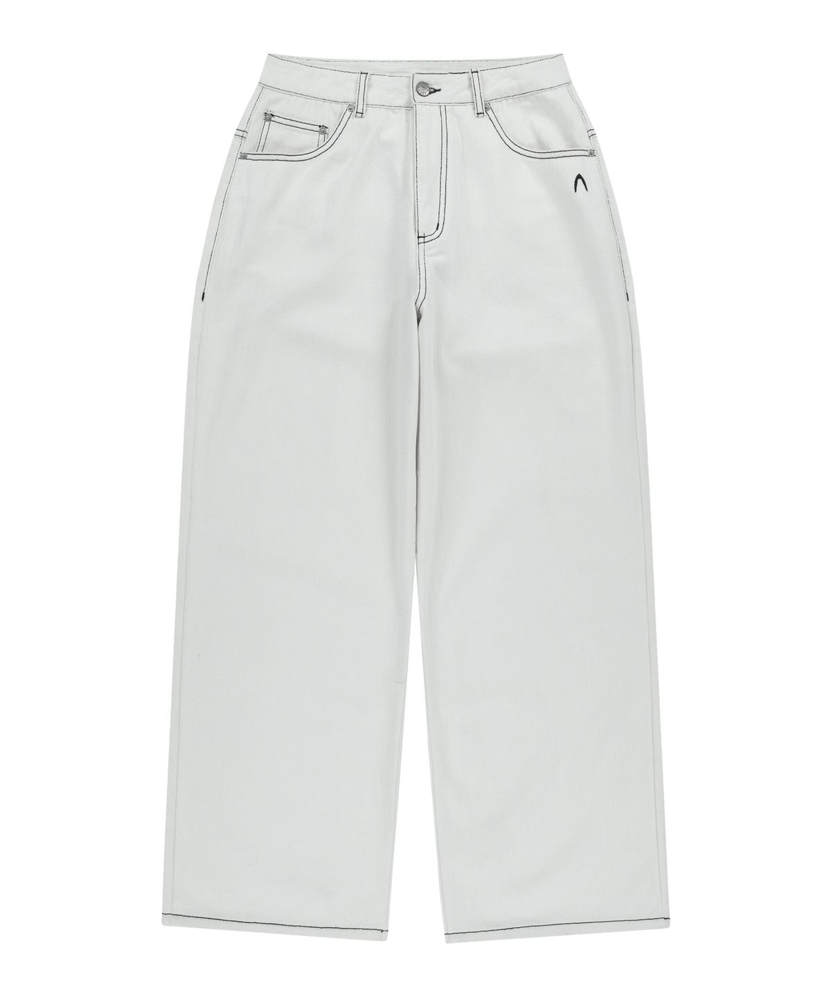 아캄(AAKAM) Cinch Back Cotton Pants (Ivory)